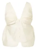 YANGKEHAN silk top - White