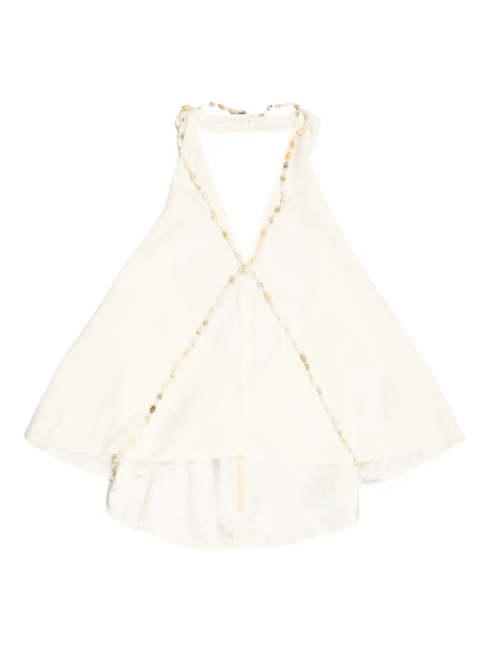 YANGKEHAN silk top - ホワイト YANGKEHAN silk top - ホワイト