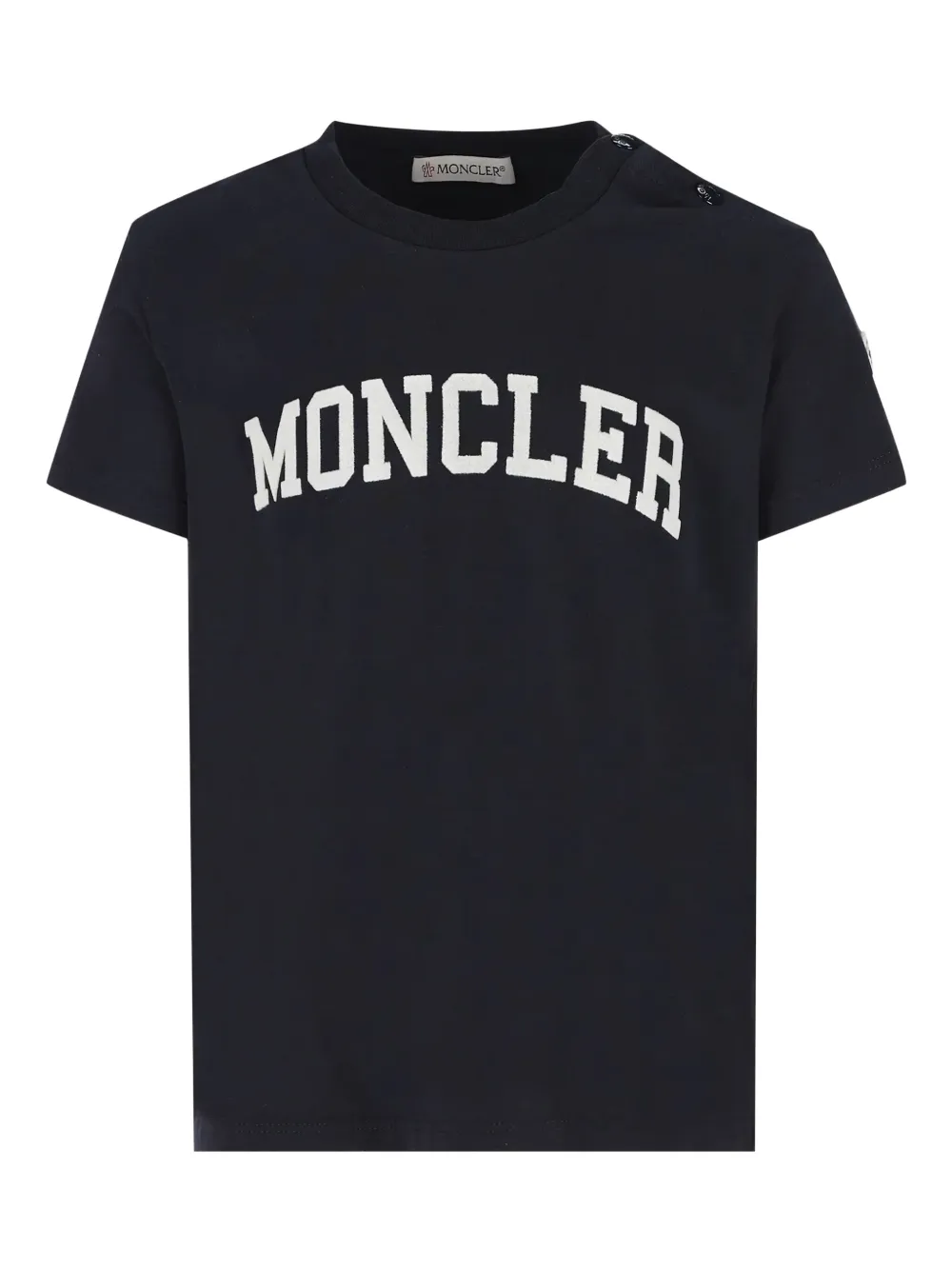 Moncler Enfant T-shirt met logoprint Zwart