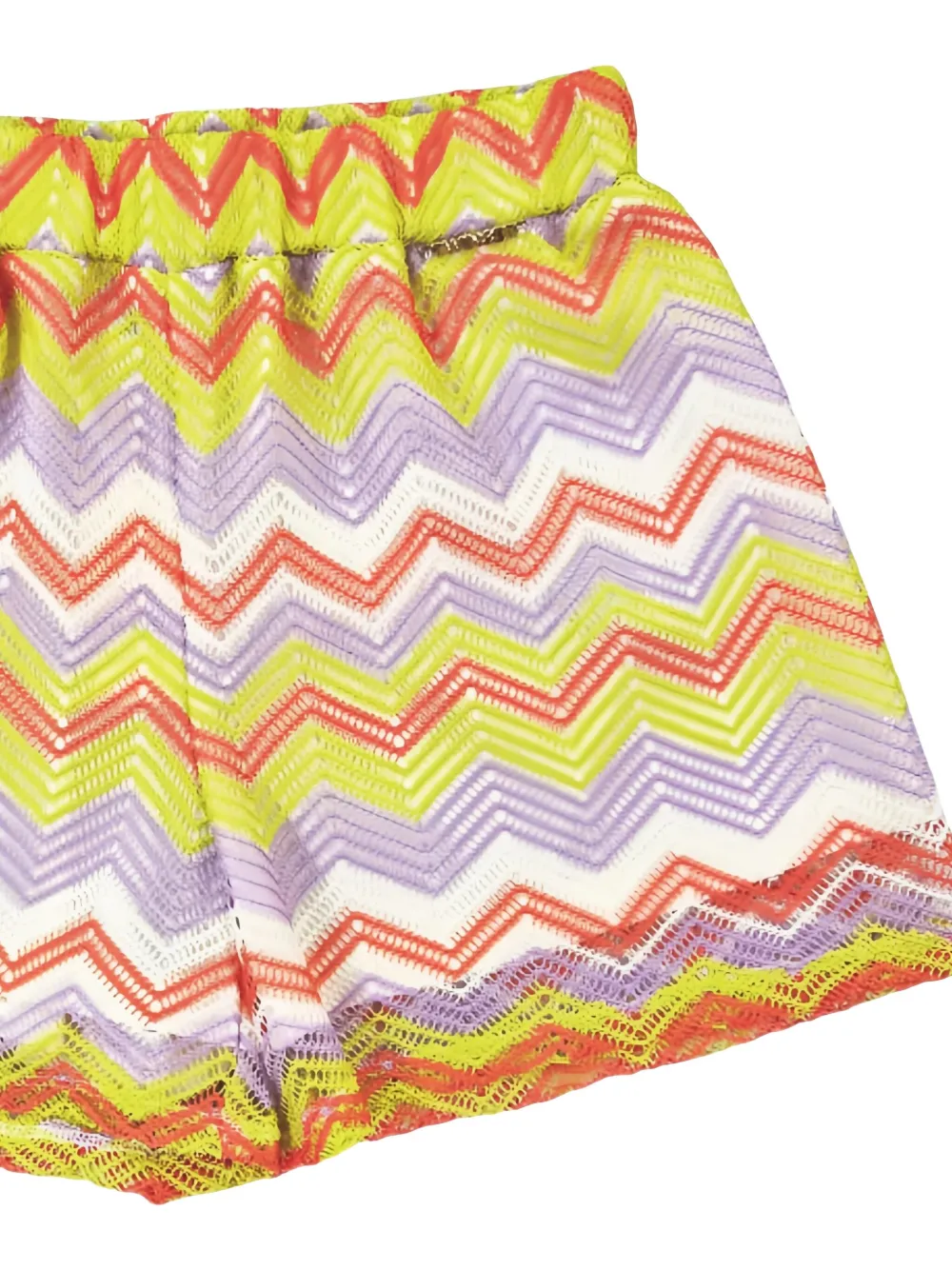 TWINSET Kids Gestreepte shorts Geel