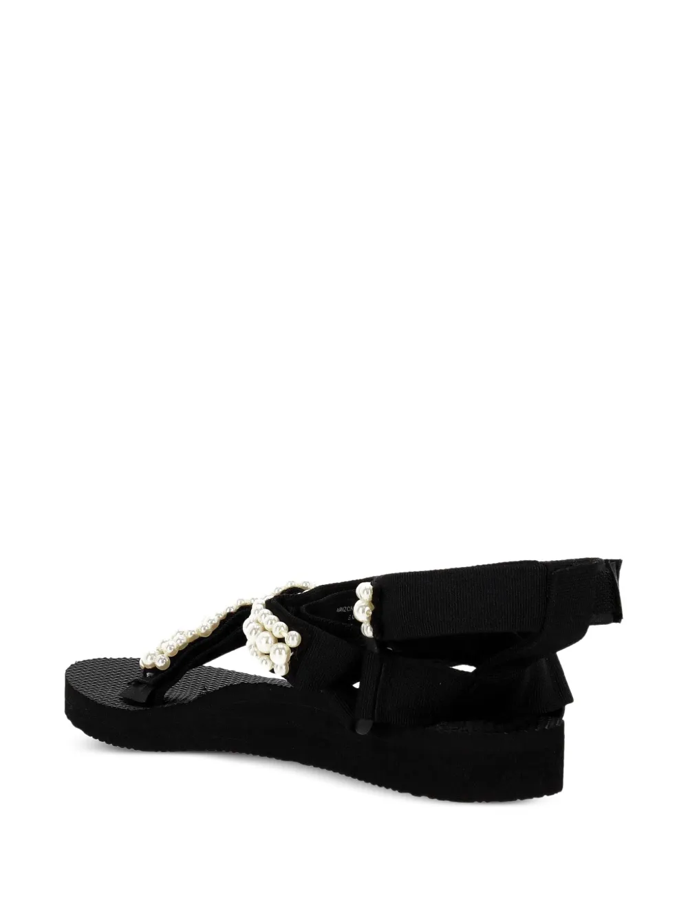 Arizona Love pearl-embellished sandals Black