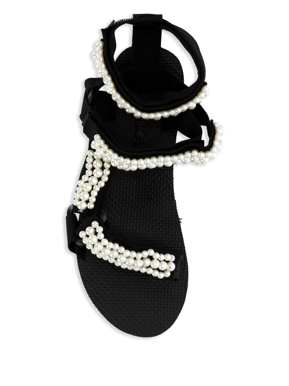 Arizona Love pearl-embellished sandals Black