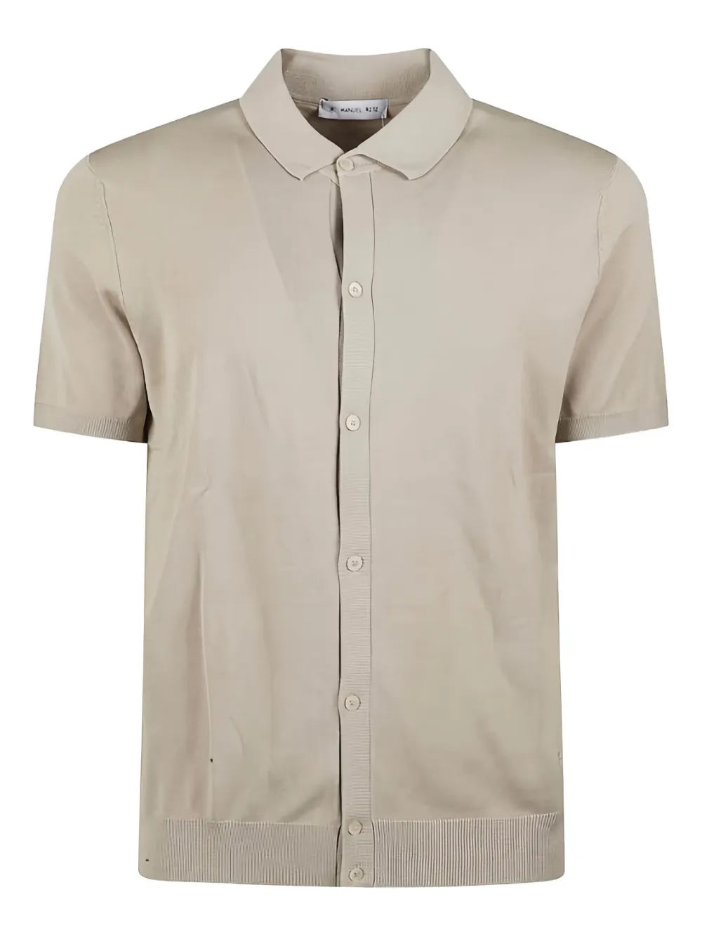 short-sleeve button-front cardigan