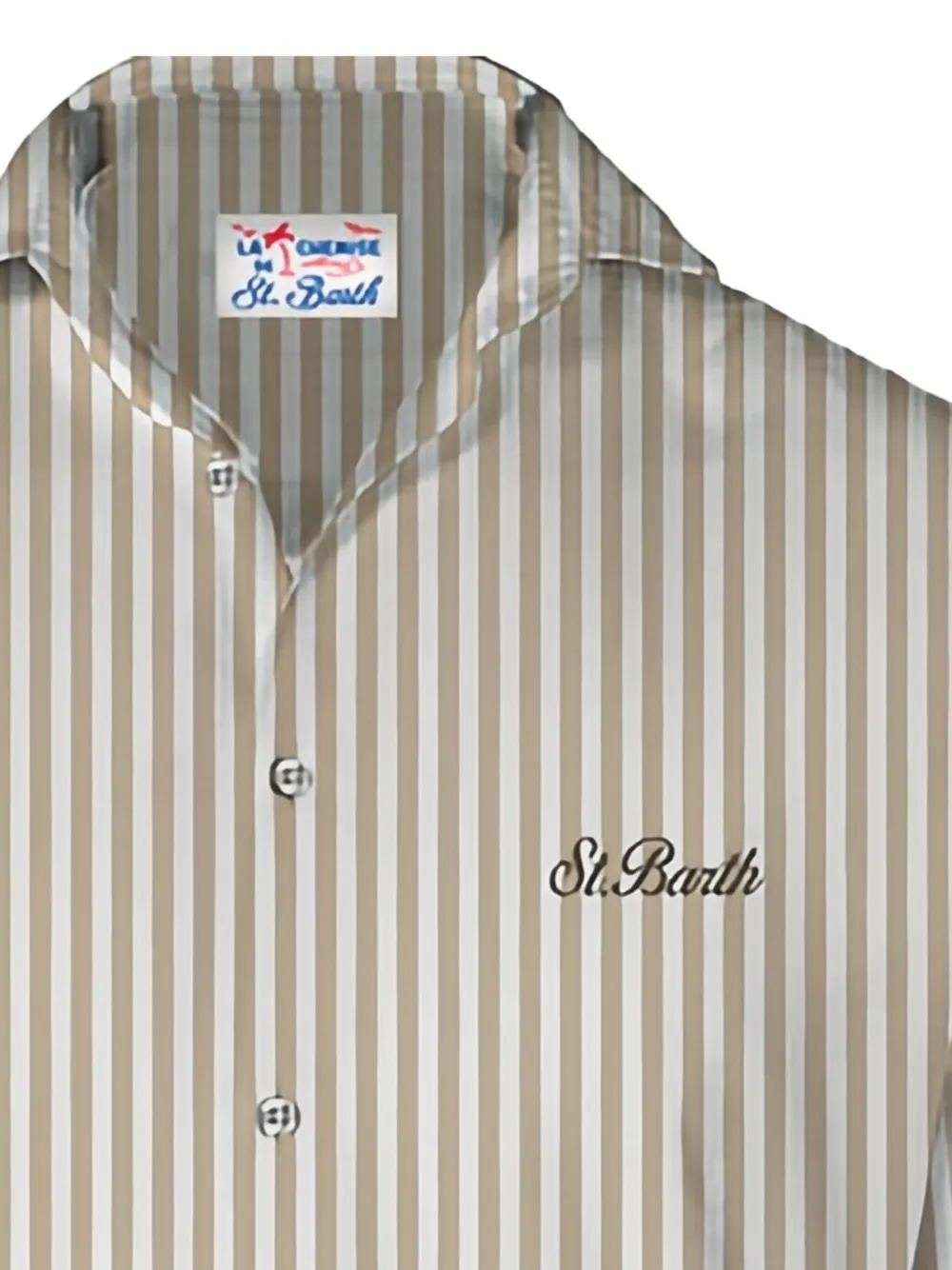 MC2 Saint Barth striped linen shirt - Beige