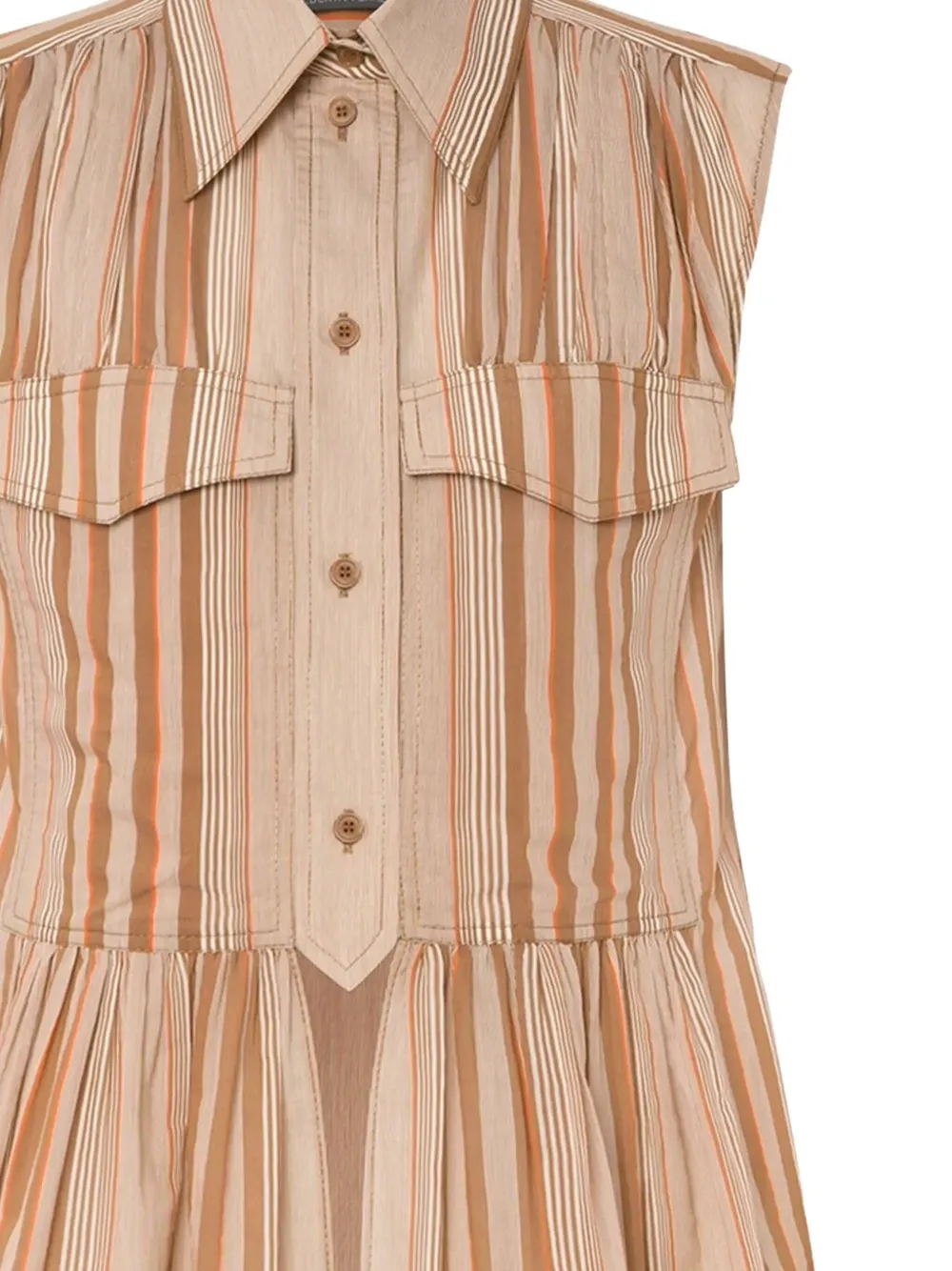 Alberta Ferretti striped shirt - Beige