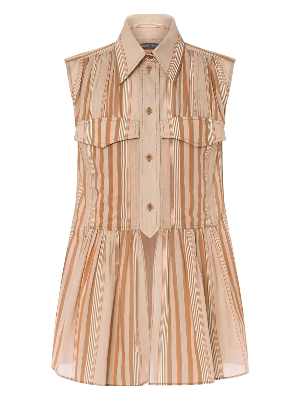 Alberta Ferretti striped shirt Beige