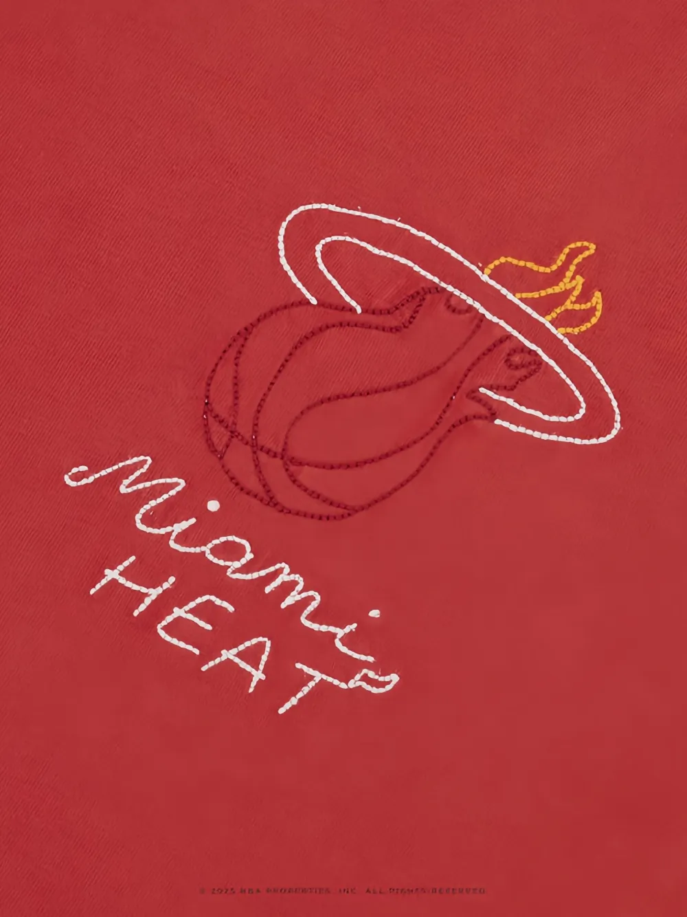 Maison Labiche X Nba Miami Heat Embroidered T-shirt In Red