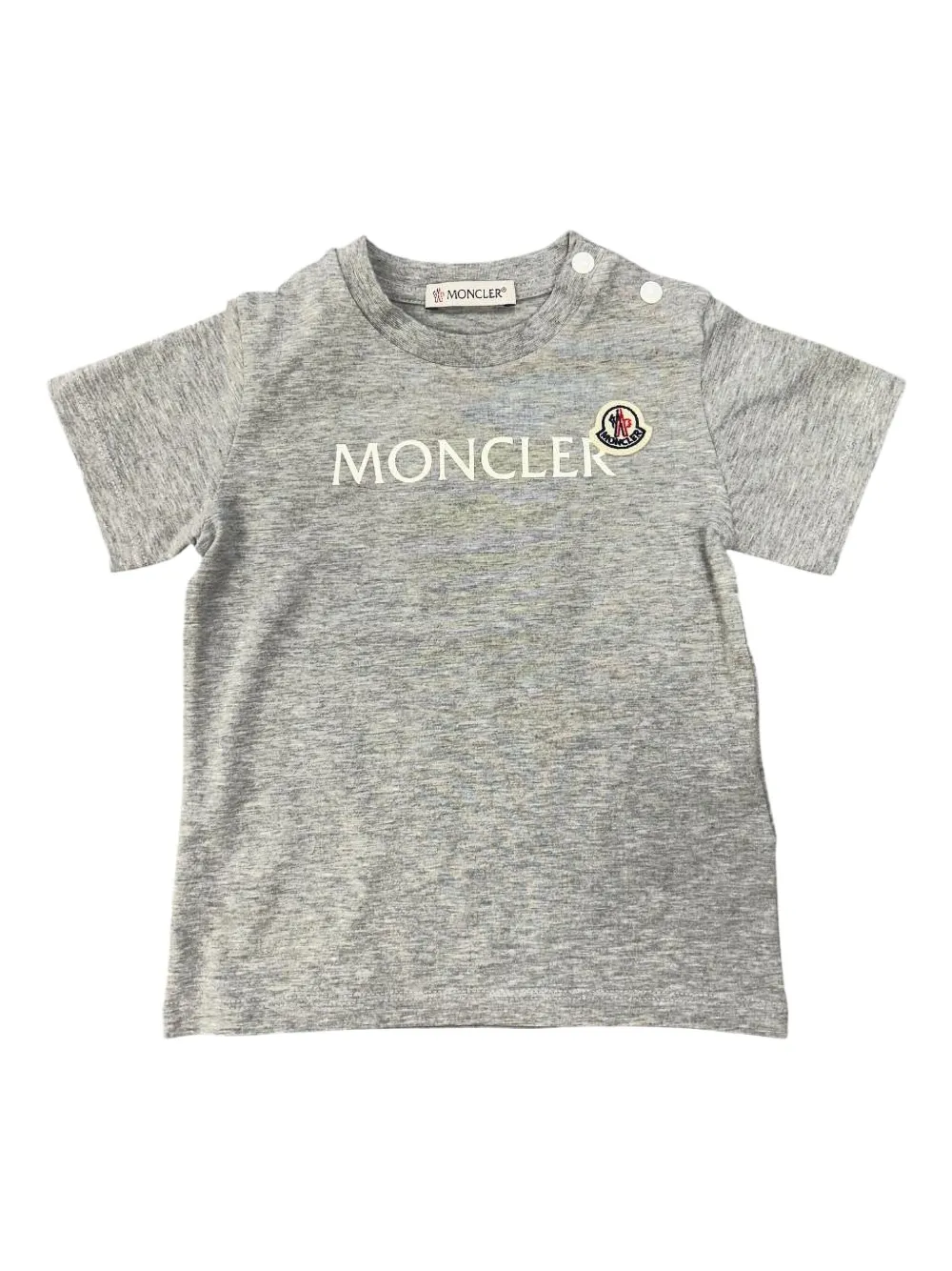 Moncler Enfant T-shirt met logoprint Grijs