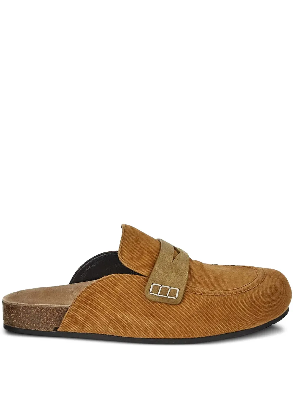 JW Anderson canvas flat mules Brown