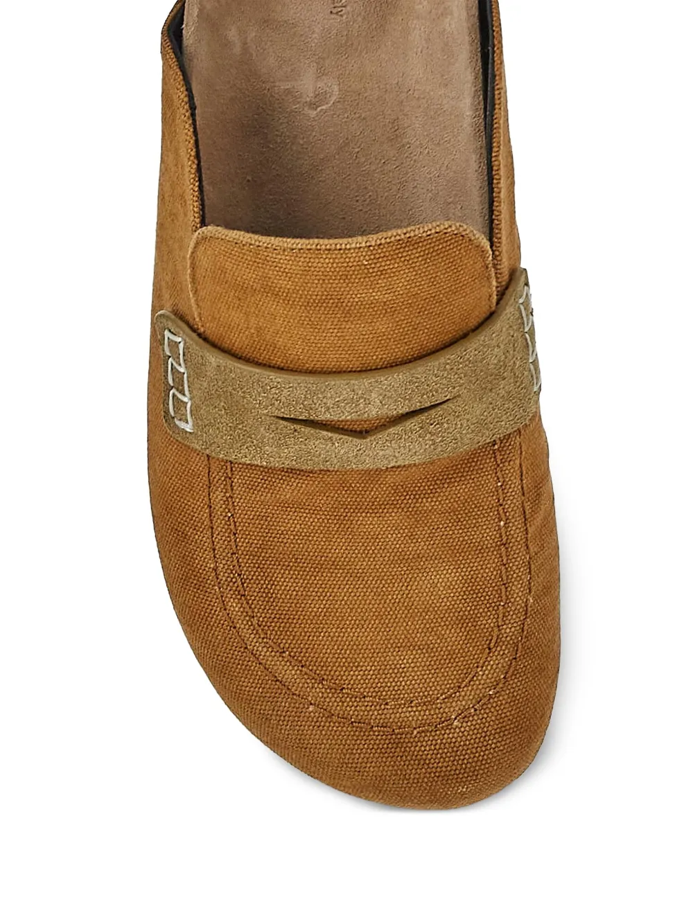 JW Anderson canvas flat mules Brown