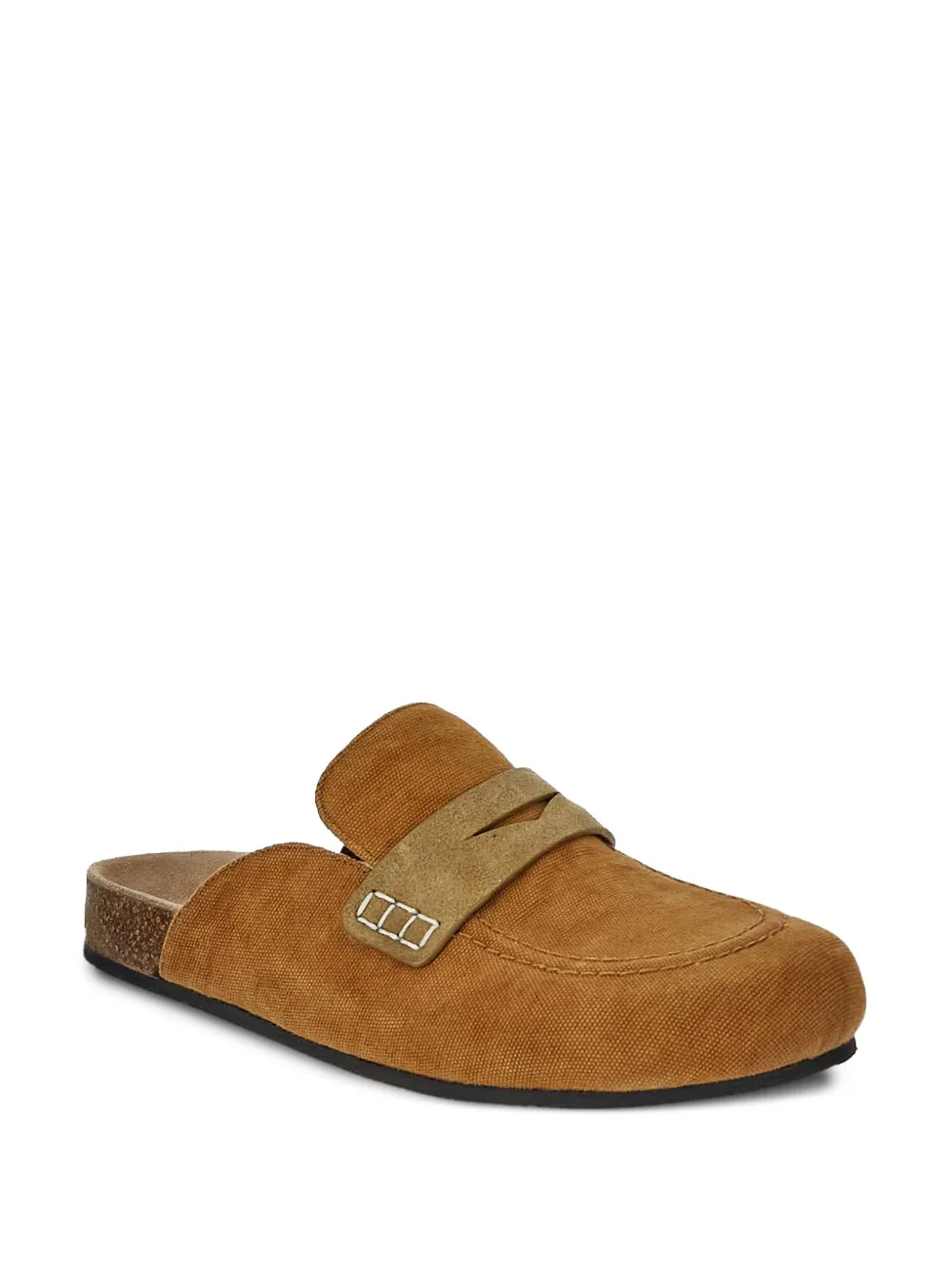 JW Anderson canvas flat mules Brown
