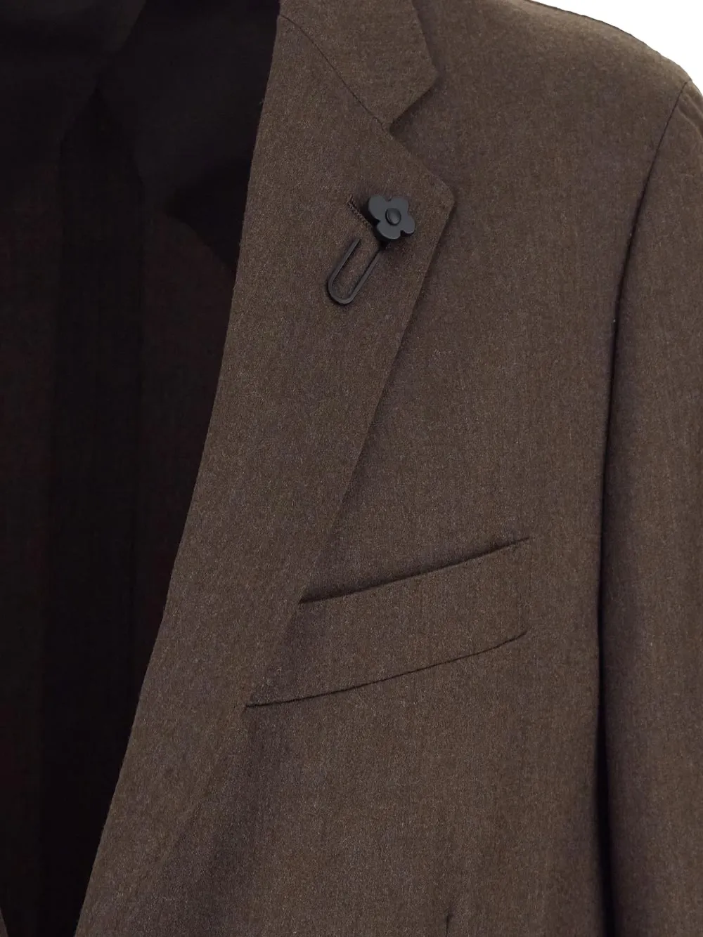 Lardini Blazer met enkele rij knopen Bruin