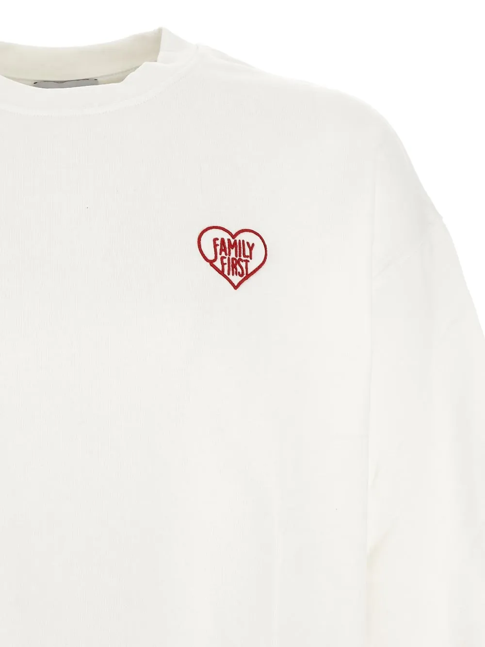 Family First Sweater met geborduurd logo Wit