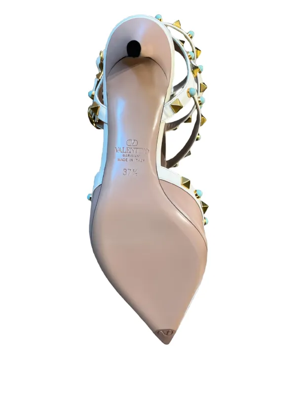 Valentino Garavani Studded Leather lace-up Shoes | Neutrals