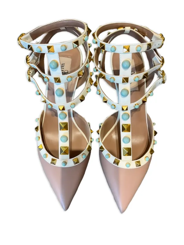 【セール】VALENTINO スタッズ付き　定番ハイヒール VALENTINO ヴァレンティノ スタッズ付きイエローハイヒール