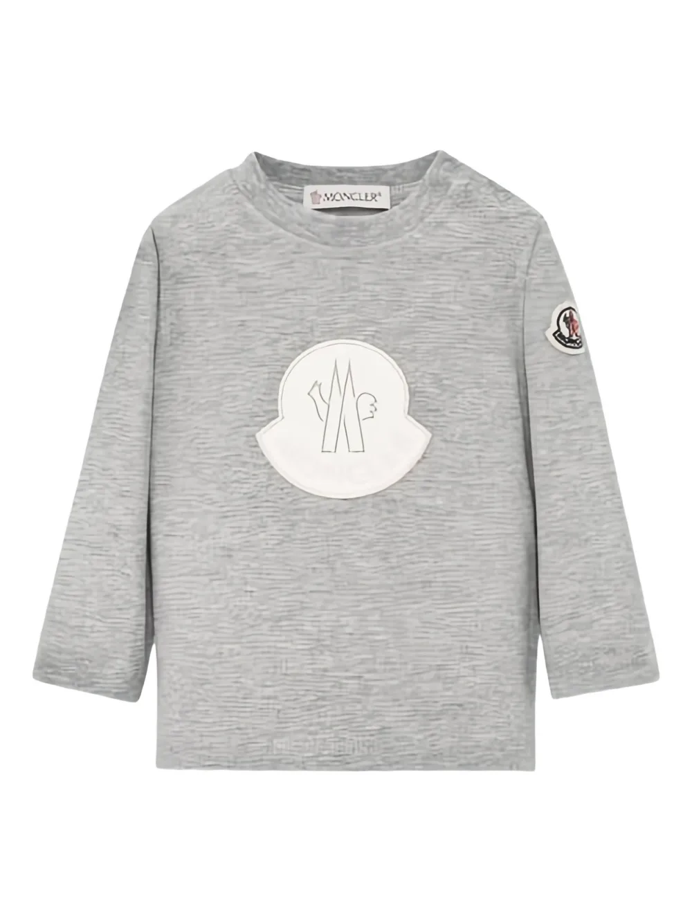 Moncler Enfant T-shirt met logo Grijs