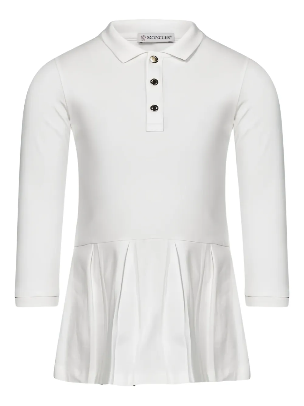 Moncler Enfant Geplooide polojurk Wit