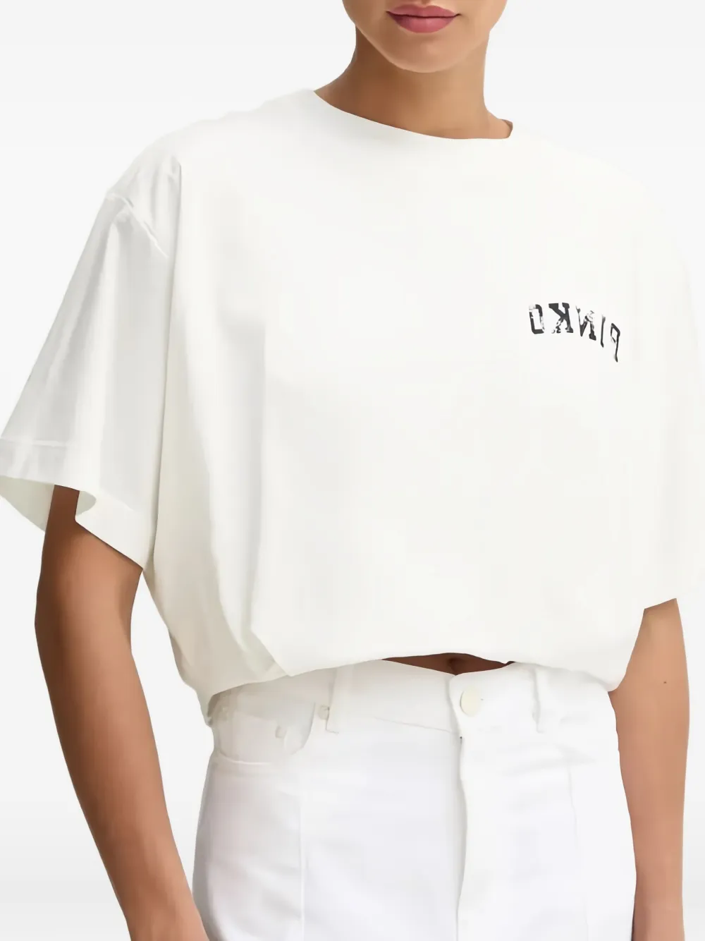 PINKO T-shirt met logoprint Wit