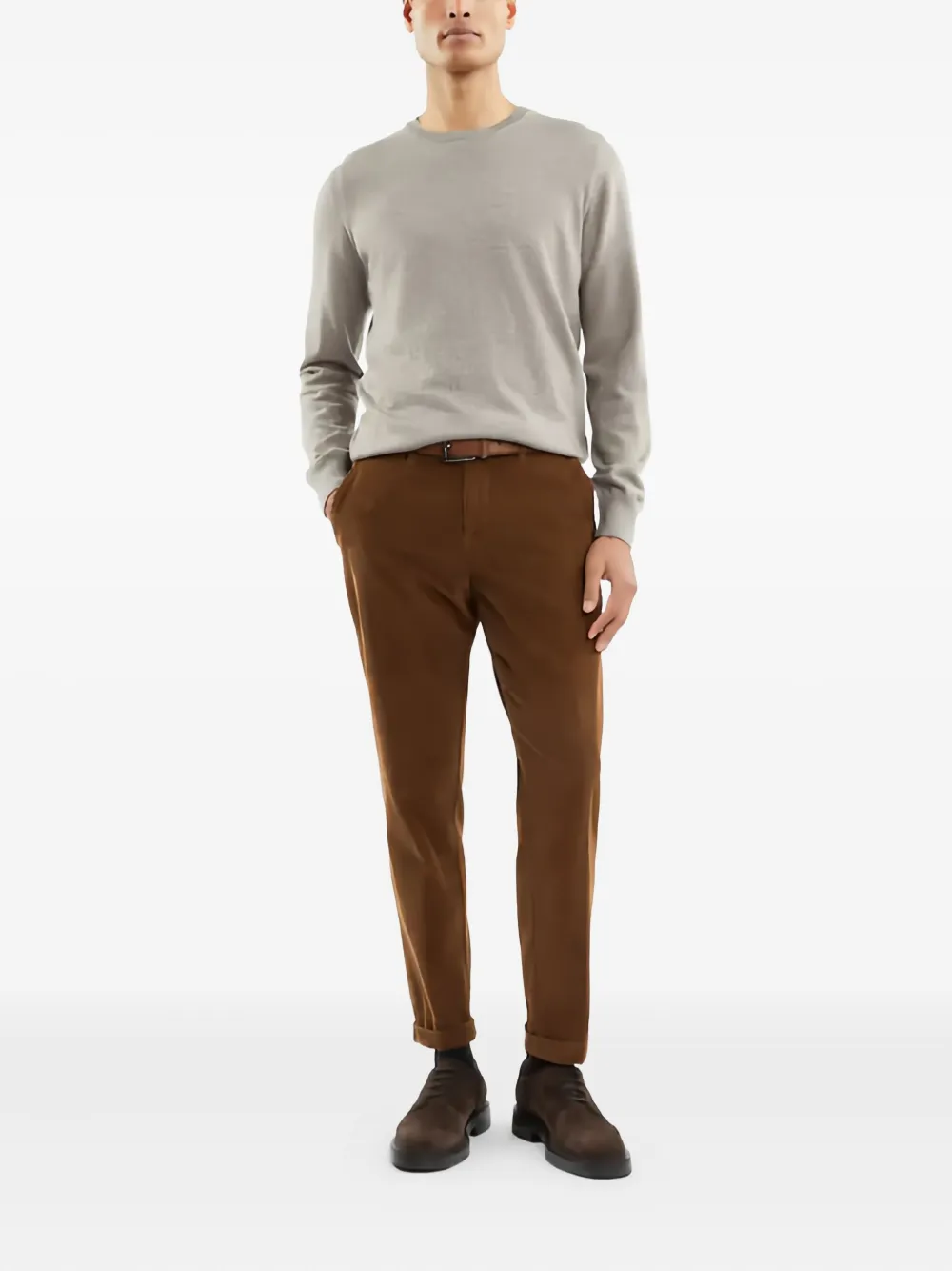 Fay crew-neck virgin-wool sweater - Grijs