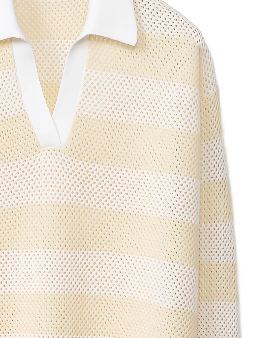 Fabiana Filippi Gestreepte trui met polokraag Beige