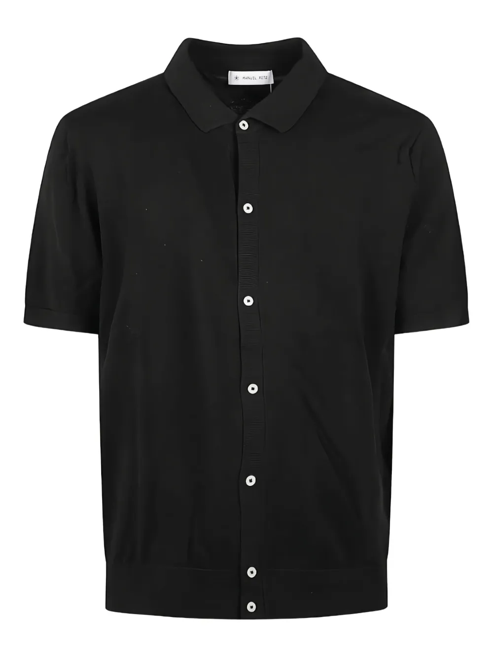 short-sleeves button-front shirt