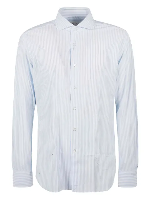 Xacus striped long-sleeved shirt