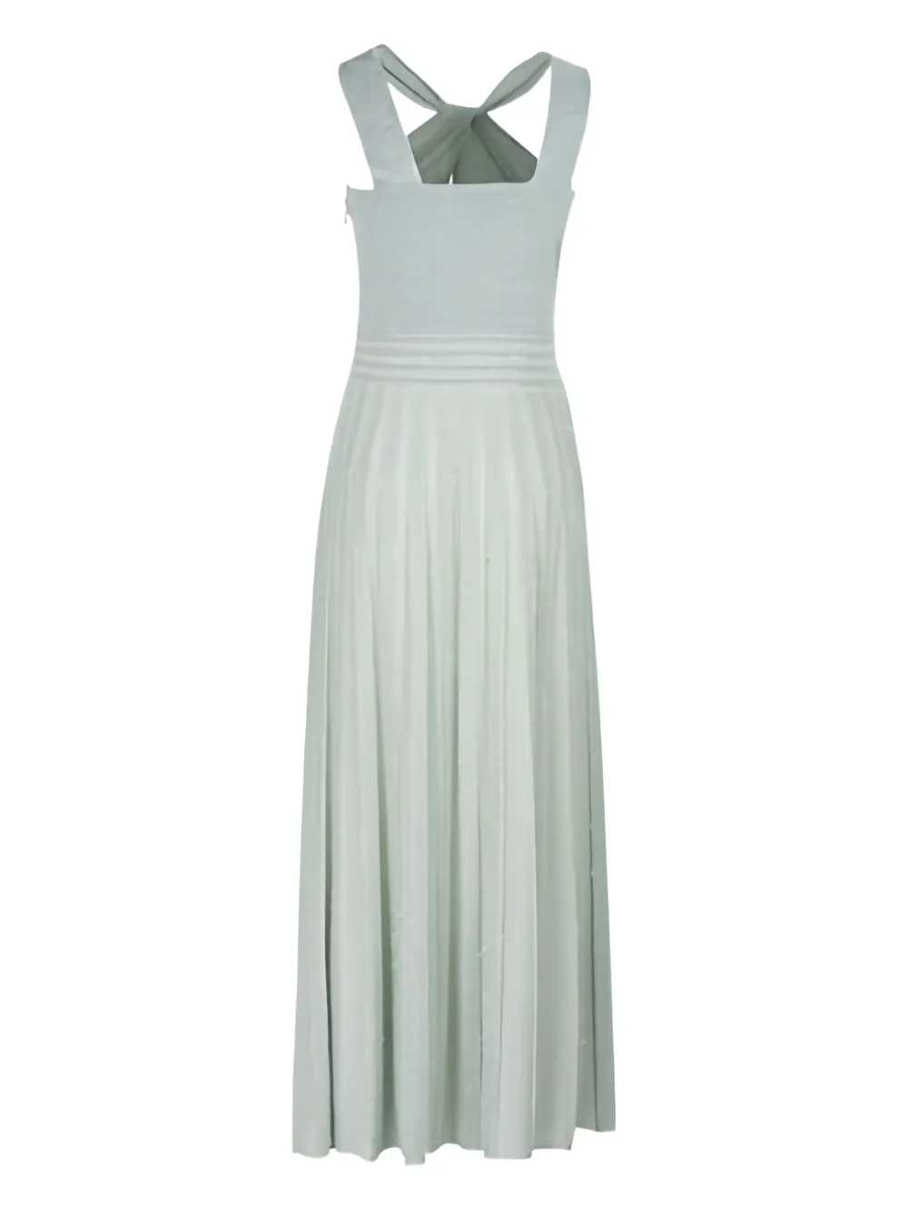 D.Exterior pleated halter-neck maxi dress - Wit