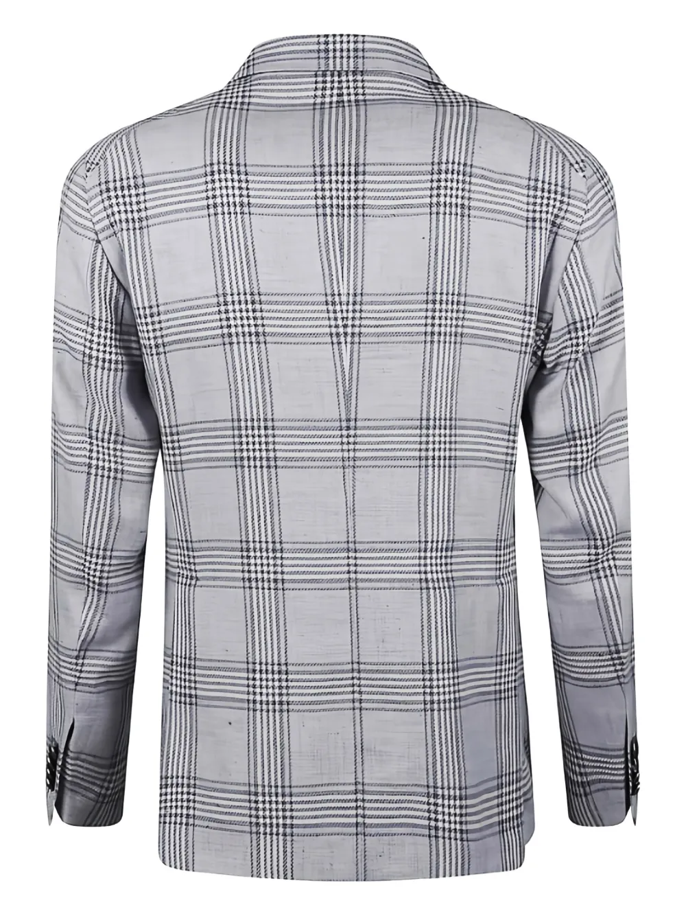 Tagliatore checked single-breasted blazer Grijs