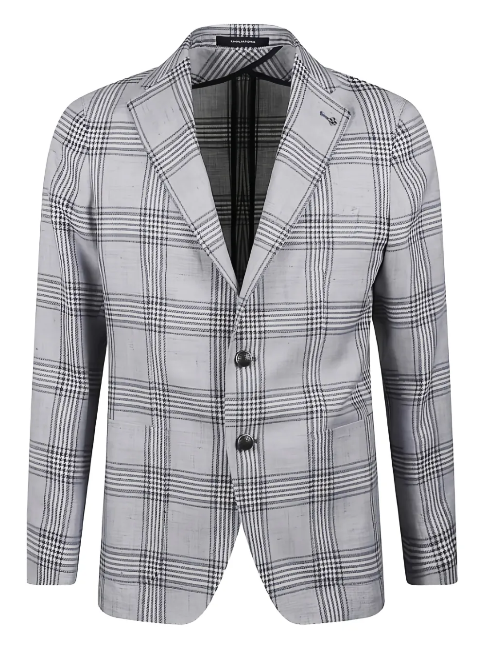 Tagliatore checked single-breasted blazer Grijs