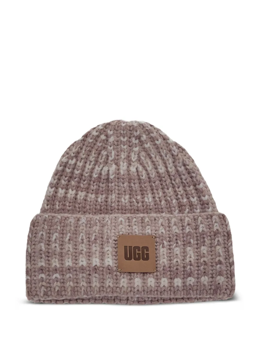 UGG mélange-effect beanie hat | Pink | Image 1