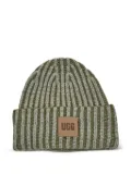 UGG mélange-effect beanie hat - Green