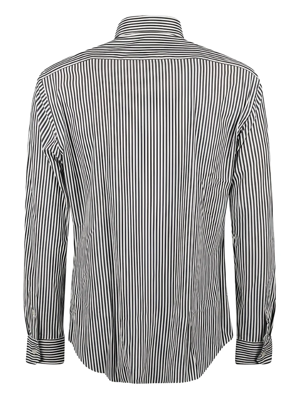 Xacus striped long-sleeved shirt - Zwart