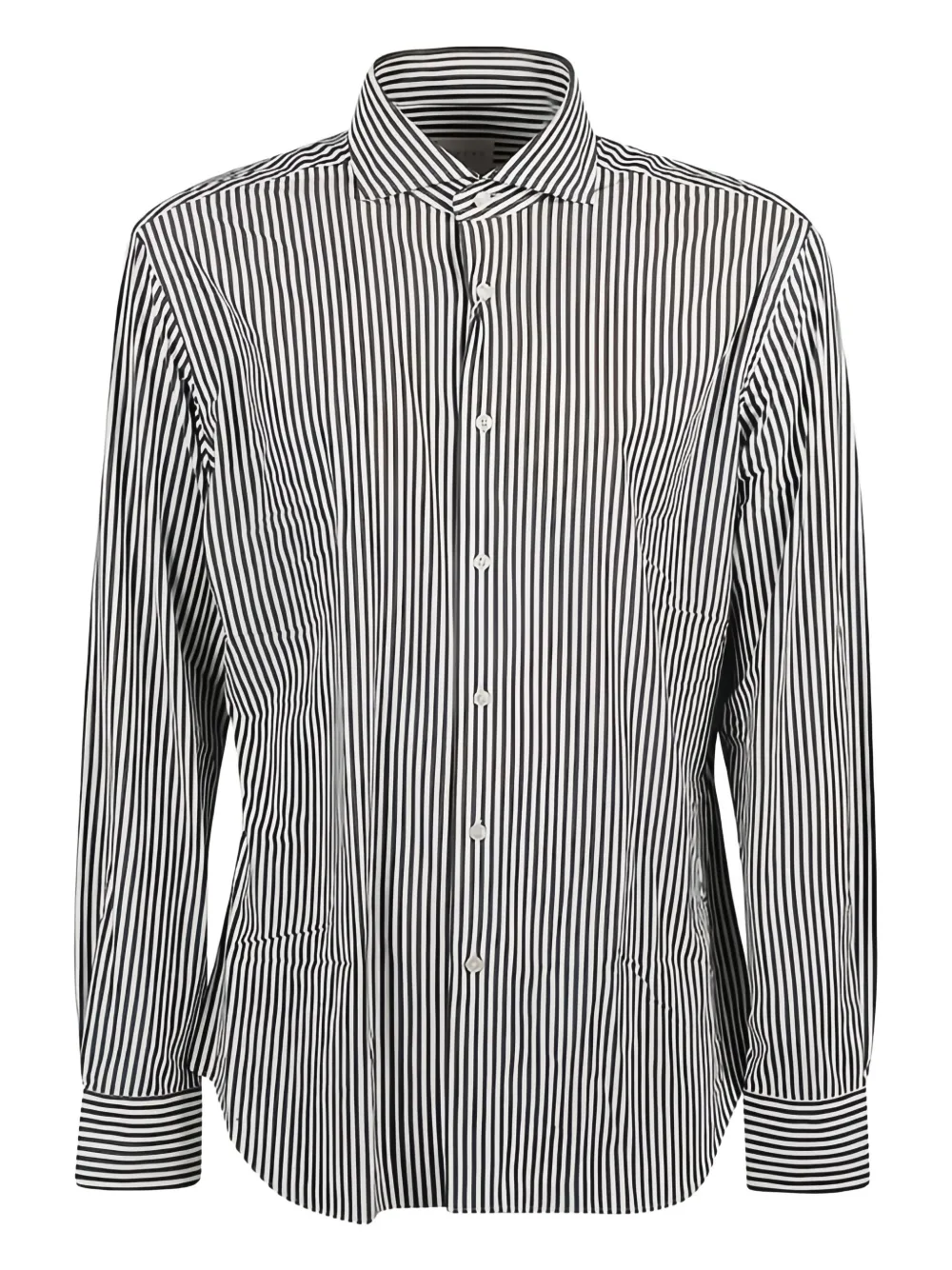 striped long-sleeved shirt