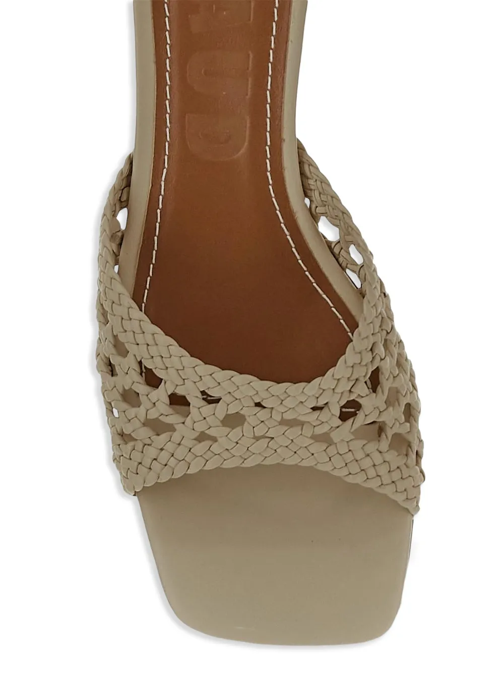 STAUD SCULPTURAL LOW HEEL SANDALS 