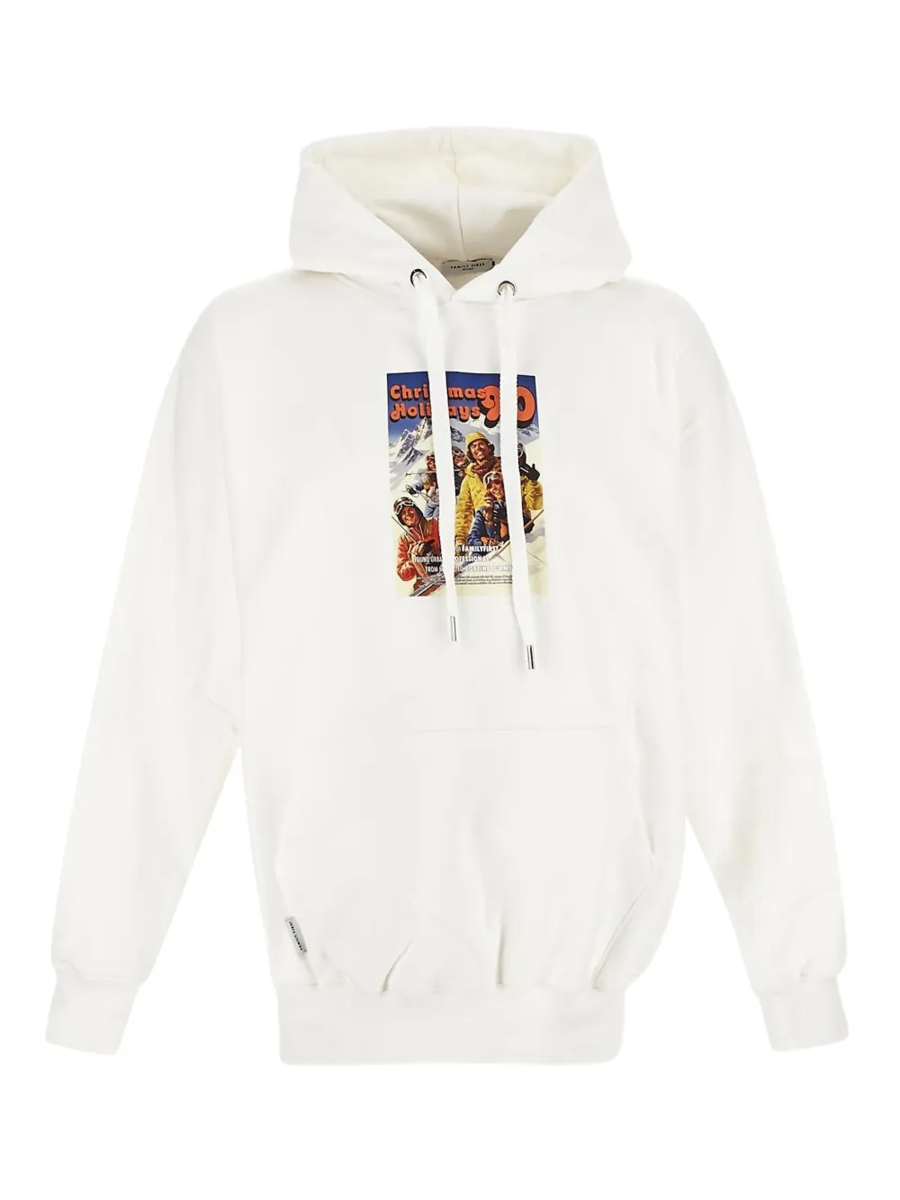 Family First Katoenen hoodie Wit