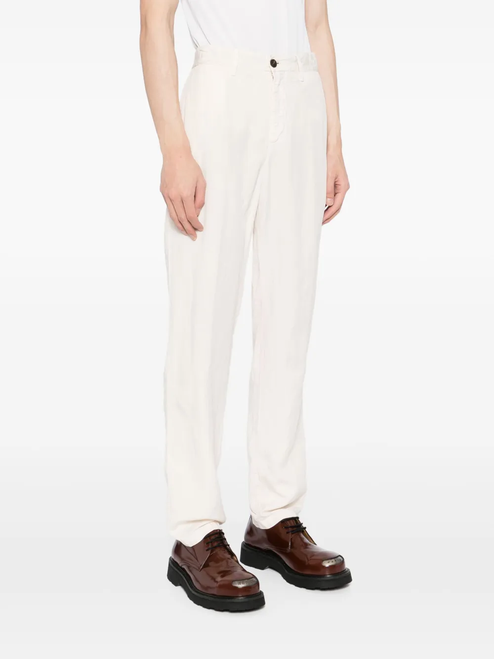 White Sand Straight broek Beige