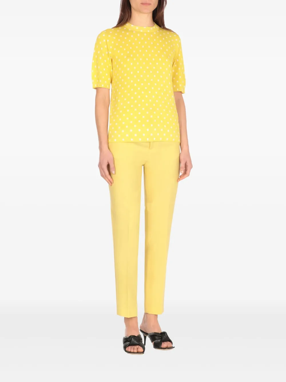 Fabiana Filippi T-shirt met stippen Geel