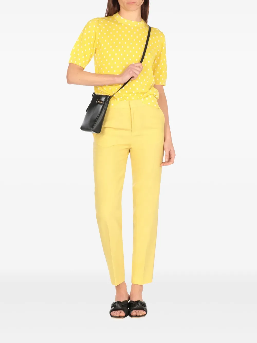 Fabiana Filippi T-shirt met stippen Geel