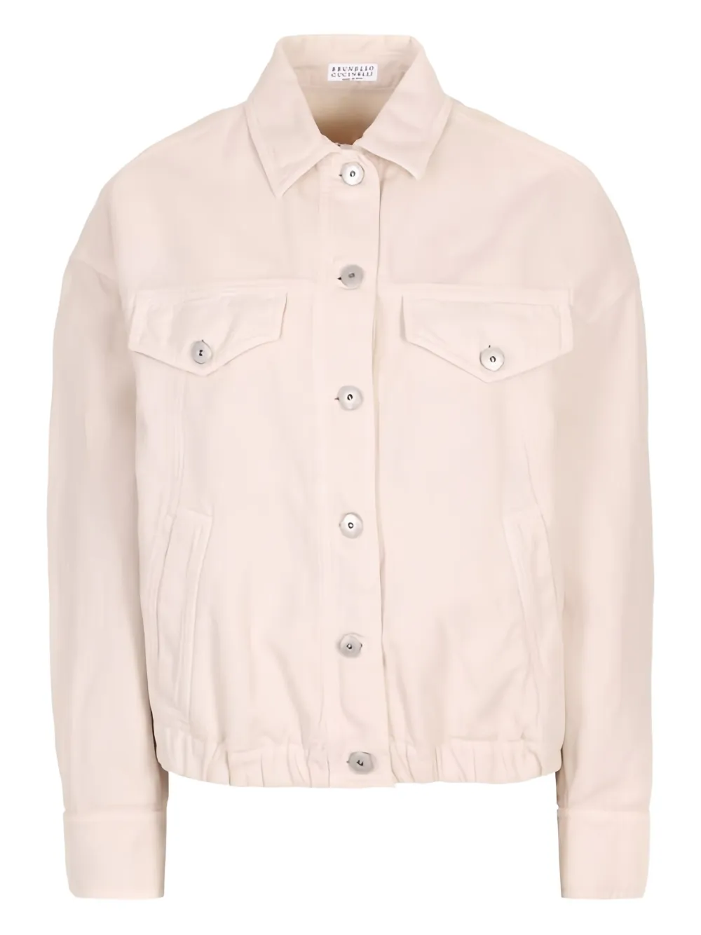 Brunello Cucinelli button-fastening drawstring jacket Beige