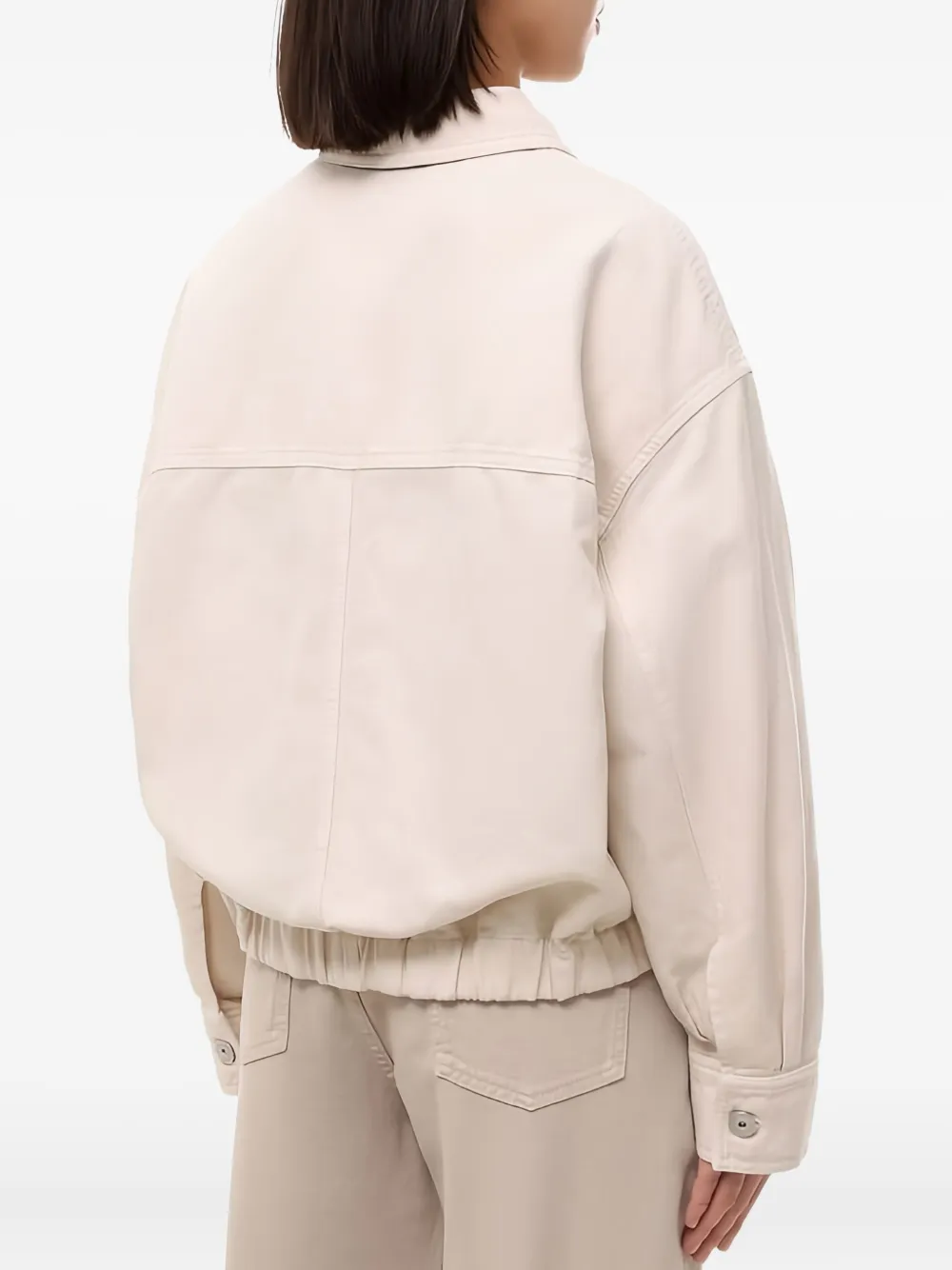 Brunello Cucinelli button-fastening drawstring jacket Beige