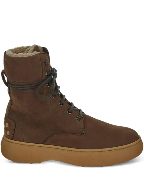 Tod's suede combat boots