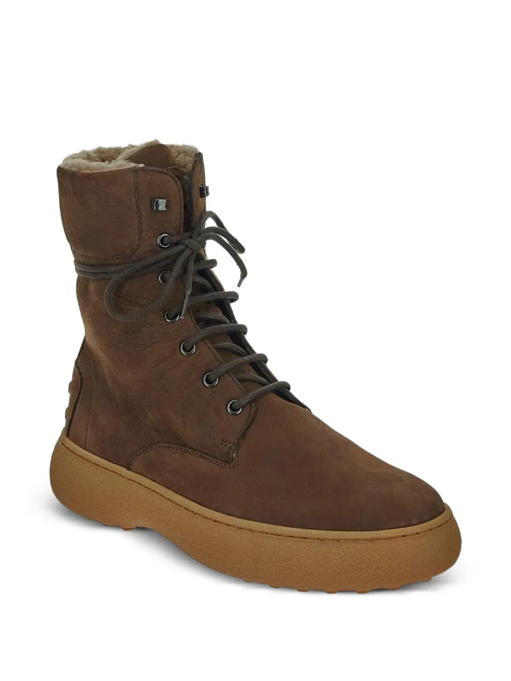 Tod's suede combat boots Brown