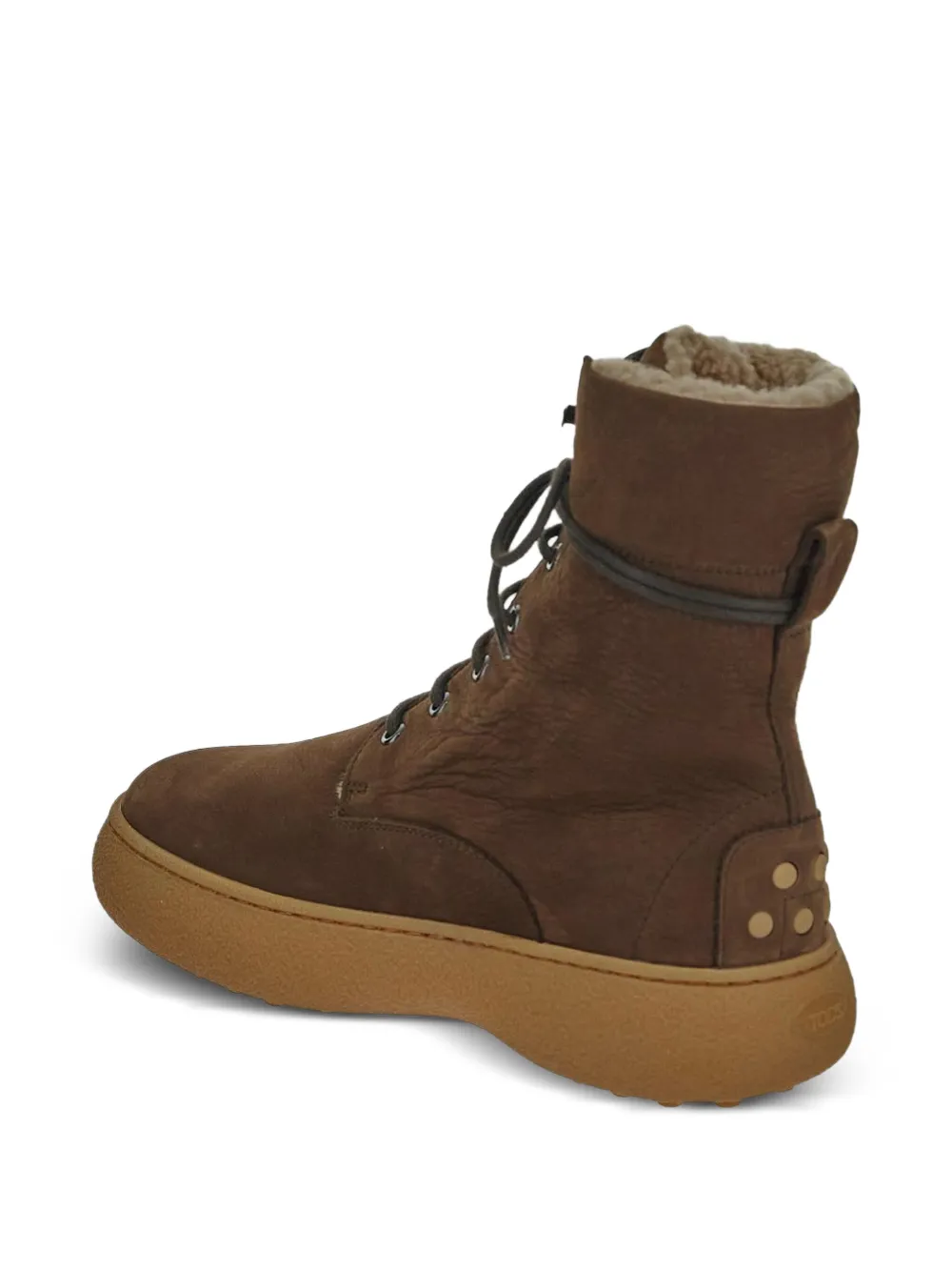 Tod's suede combat boots Brown