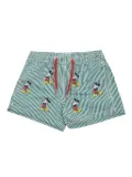 MC2 Saint Barth Kids striped swim shorts - Green