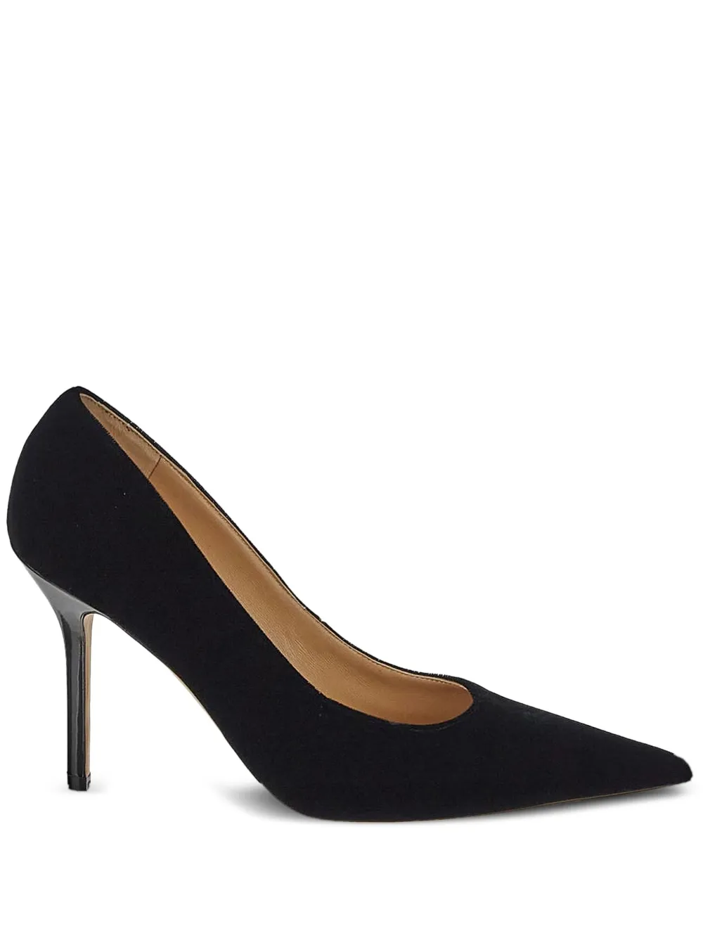 JW Anderson velvet heeled pumps Black