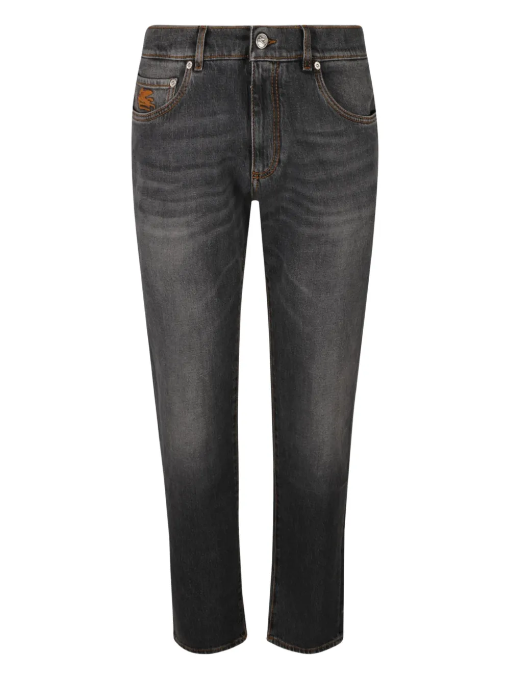 ETRO Jeans met geborduurd logo Grijs