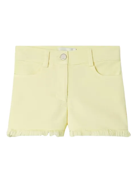 Fendi Kids shorts con parche del logo y bordes deshilachados