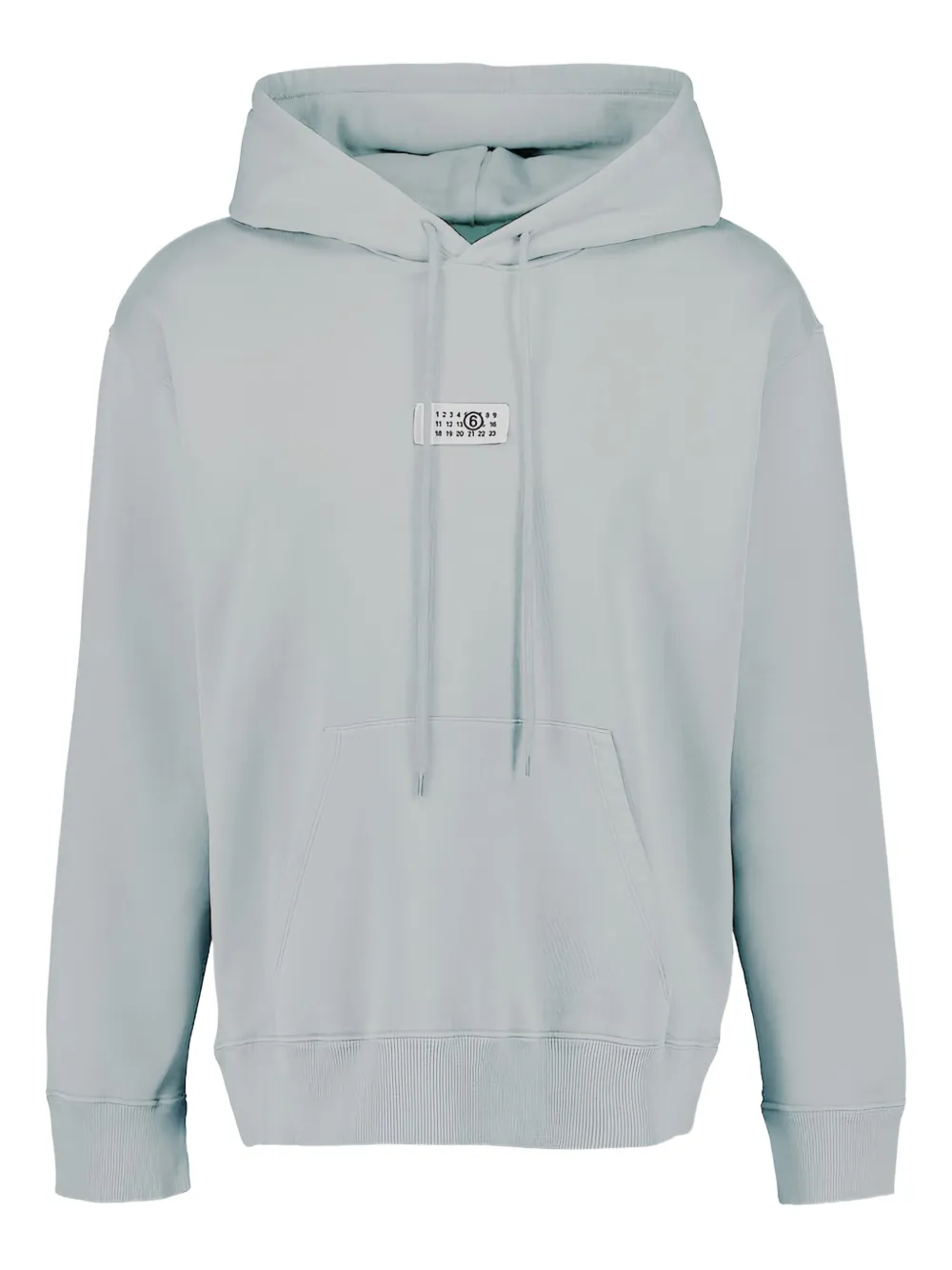 MM6 Maison Margiela numbers-motif hoodie - ブルー MM6 Maison Margiela numbers-motif hoodie - ブルー