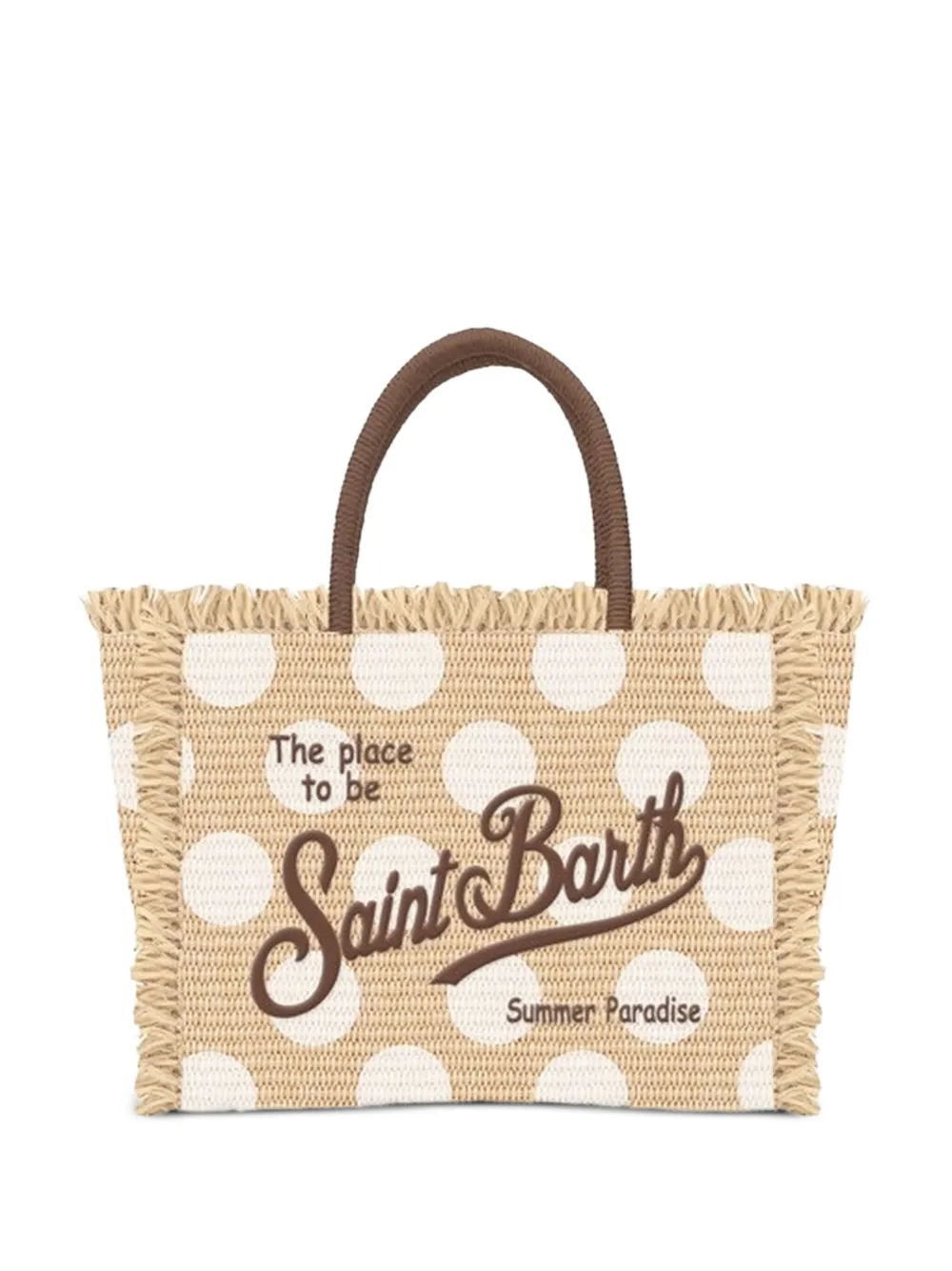 MC2 Saint Barth Shopper met geborduurd logo Beige