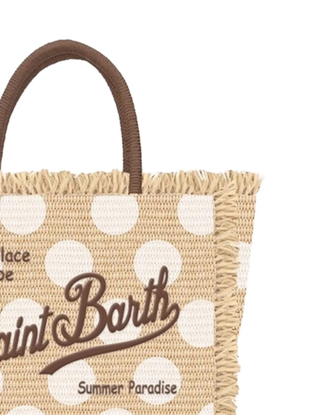MC2 Saint Barth Shopper met geborduurd logo Beige
